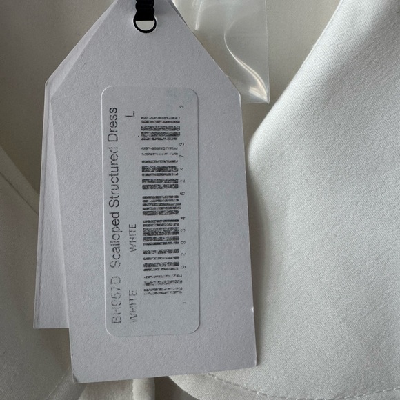 English Factory Cream Mini Dress with Scalloped Collar Sz L NEW - Picture 6 of 8